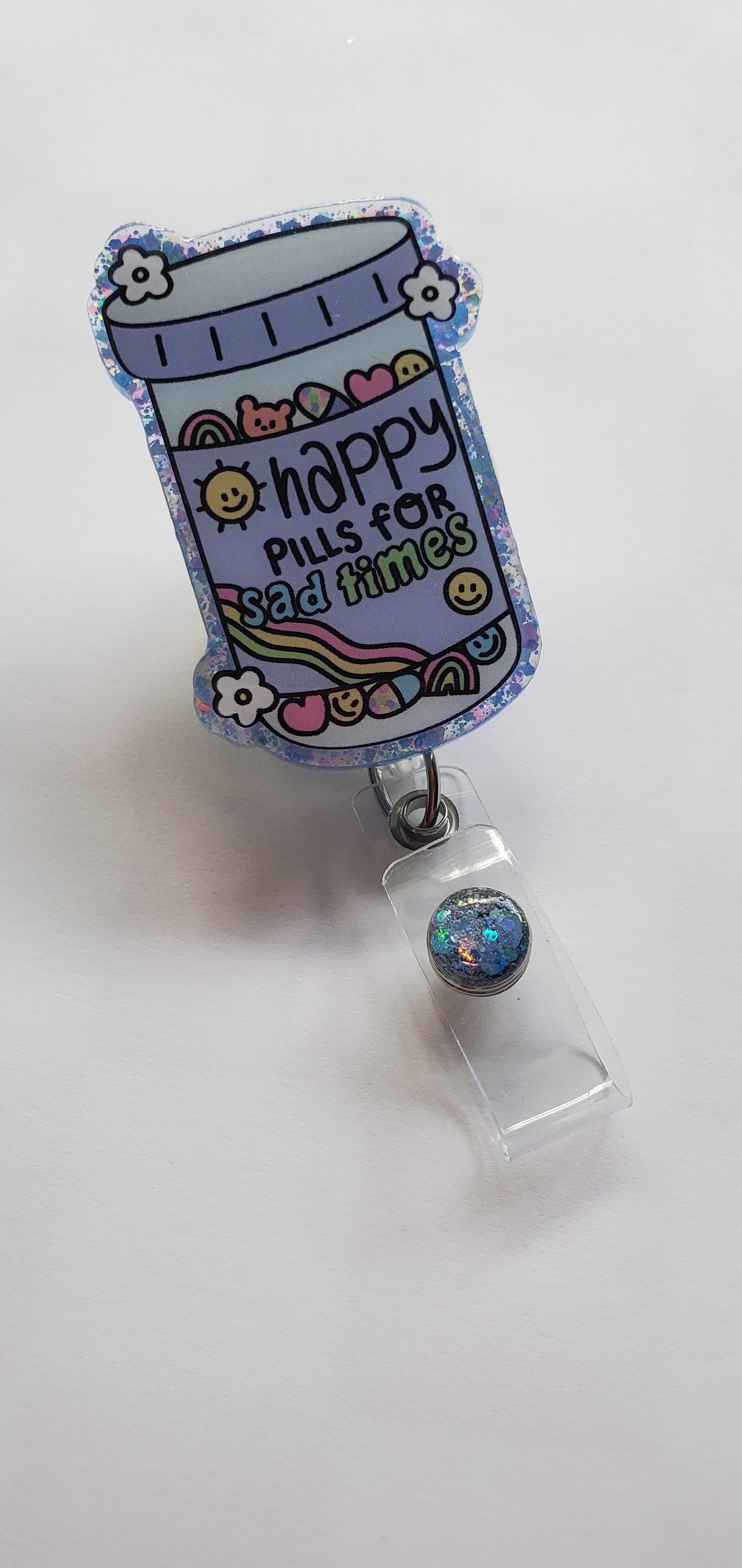 Happy Pills Badge Reel