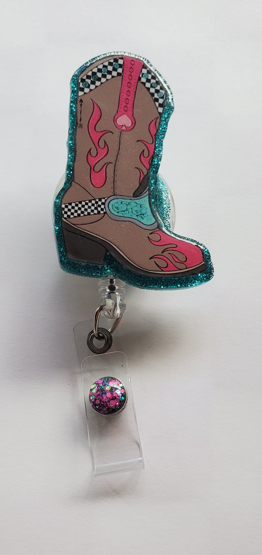 Western Boot Badge Reel