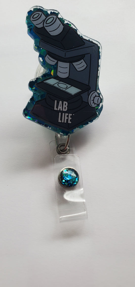 Blue Lab Life Badge Reel