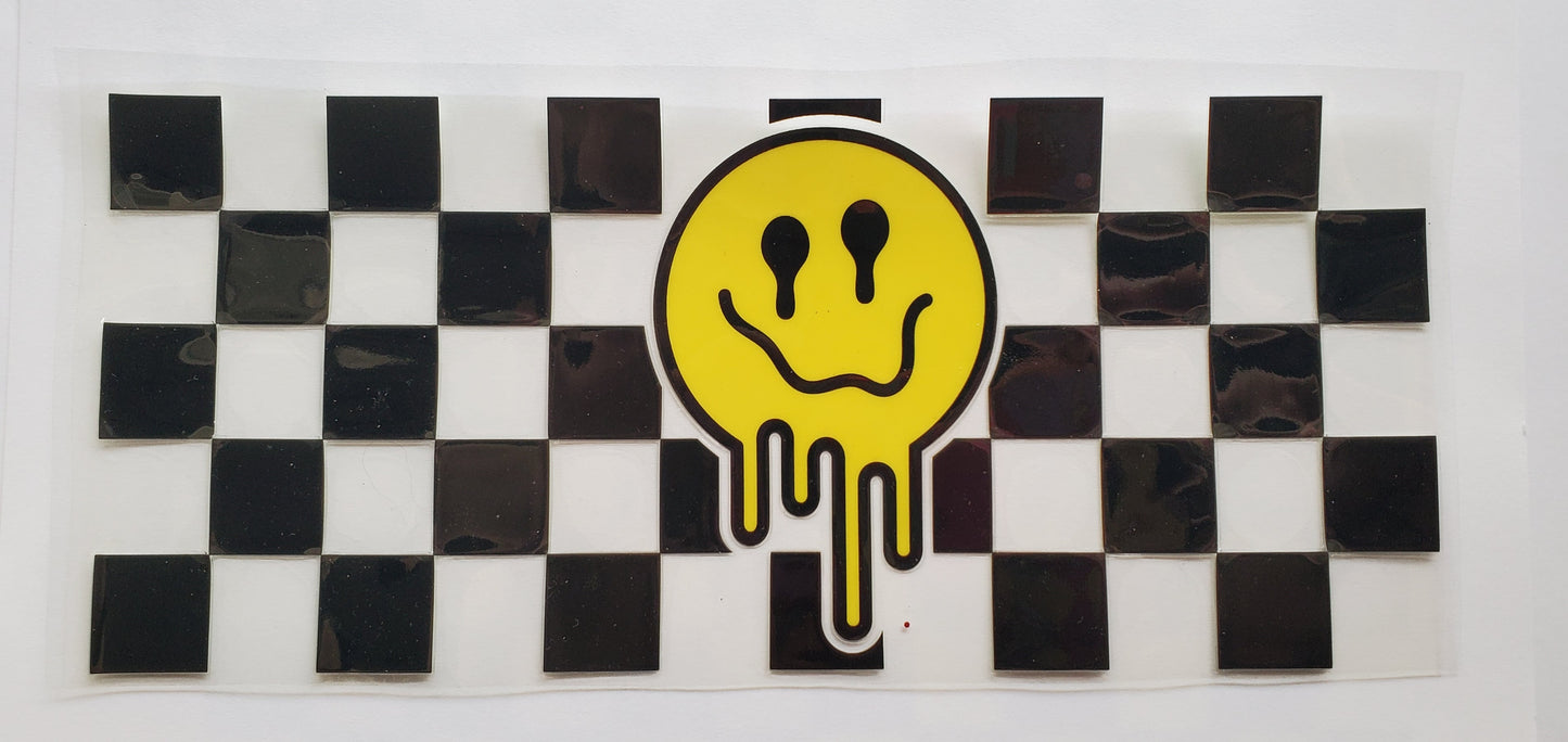 Checkered Smiley Cup Wrap