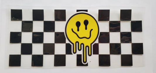 Checkered Smiley Cup Wrap