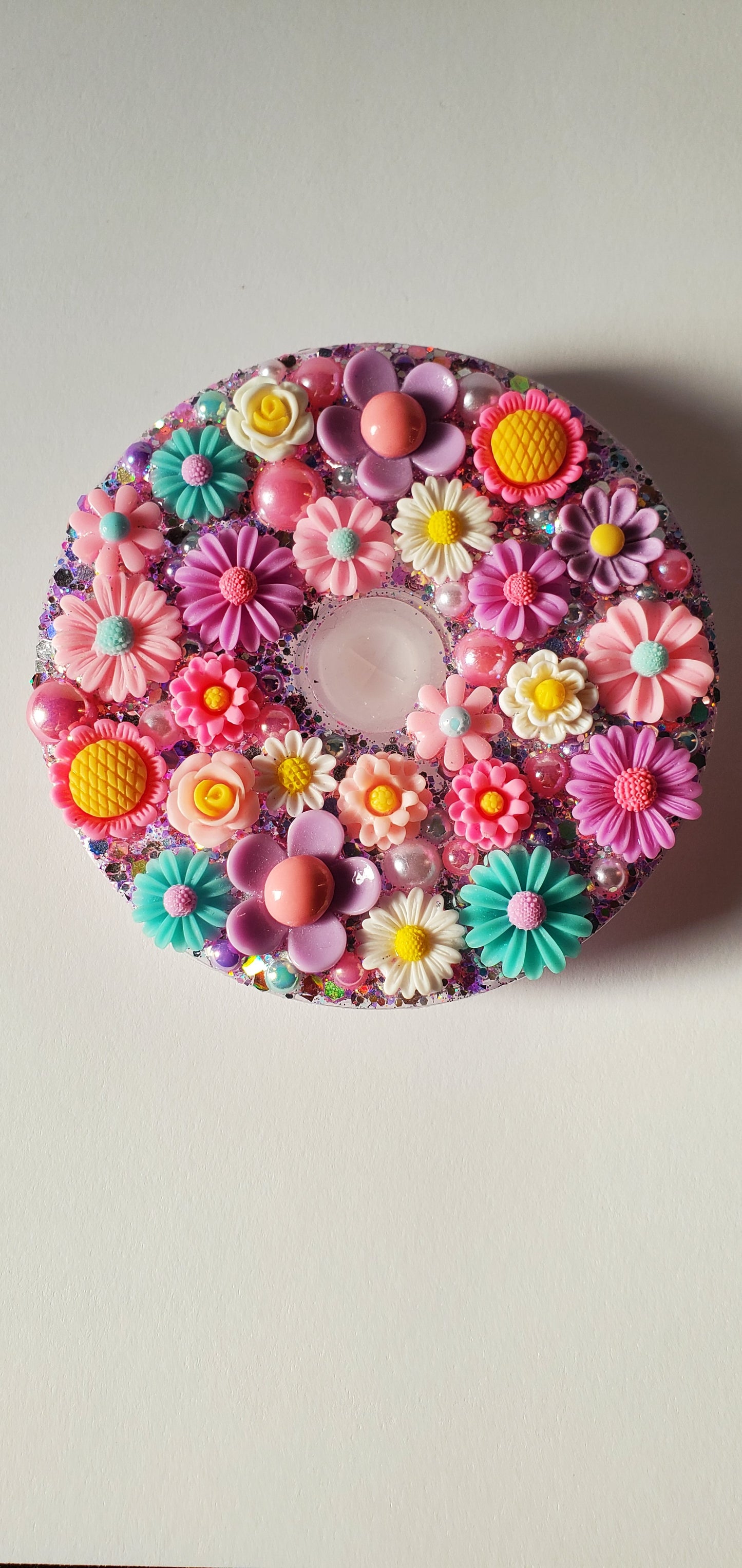 Pink Glitter Snow Globe Tumber with Custom Decorative Lid