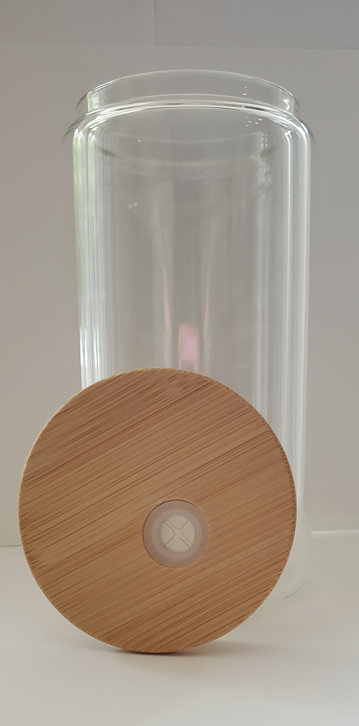 GLASS!!! 16 oz. Snow Globe Tumbler with Bamboo Lid